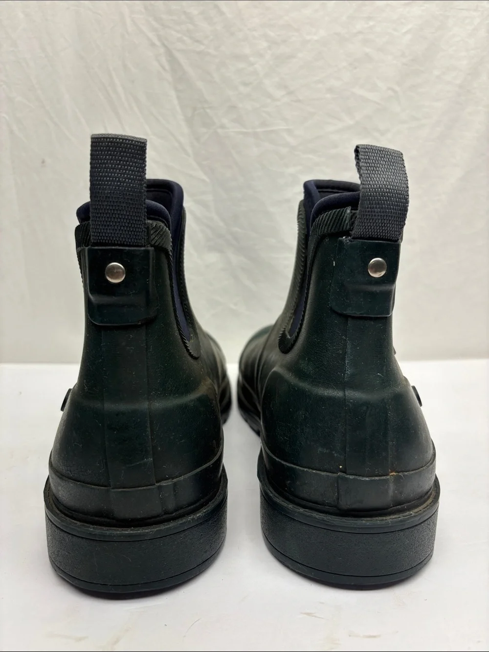 Hunter Men’s Dark Green Chelsea Rain Boots, SZ 8, 1(BA)